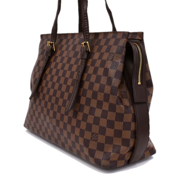 5000017884101439 2 Louis Vuitton Chelsea Shoulder Tote Bag Damier Ebene Brown