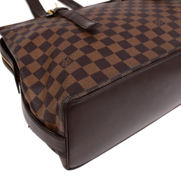 5000017884101439 5 Louis Vuitton Chelsea Shoulder Tote Bag Damier Ebene Brown