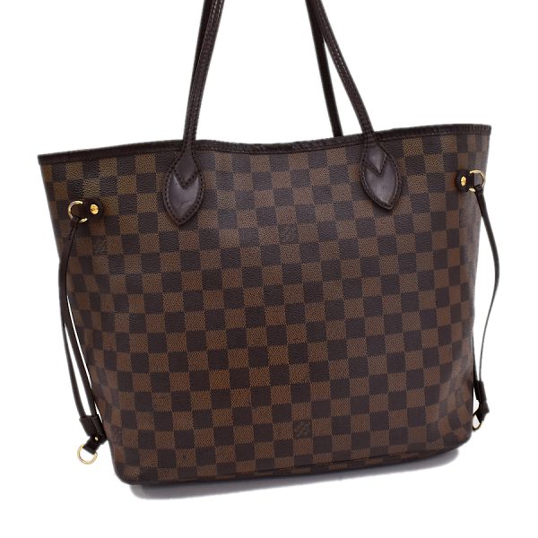 5000017884101440 1 Louis Vuitton Neverfull MM Tote Bag Damier Ebene Brown