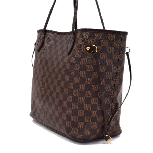 5000017884101440 2 Louis Vuitton Neverfull MM Tote Bag Damier Ebene Brown