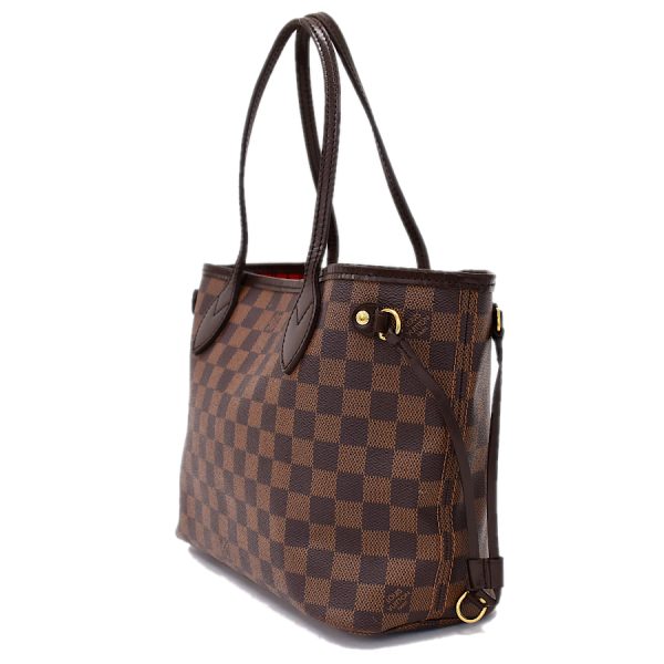 5000017884101443 2 Louis Vuitton Neverfull PM Tote Bag Damier Ebene Brown