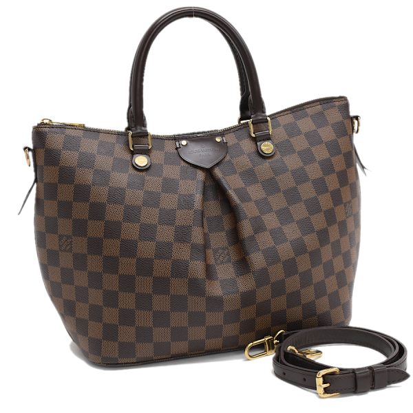 5000017884101528 1 Louis Vuitton Siena MM Tote Shoulder Bag Damier Ebene Brown