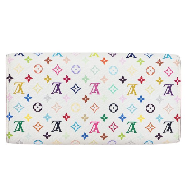 5000026884400038 2 Louis Vuitton Portefeuille Sarah Multicolor Canvas Leather Wallet Pink