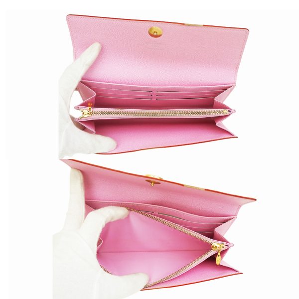 5000026884400038 6 Louis Vuitton Portefeuille Sarah Multicolor Canvas Leather Wallet Pink