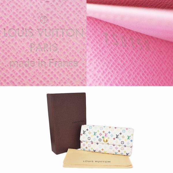 5000026884400038 9 Louis Vuitton Portefeuille Sarah Multicolor Canvas Leather Wallet Pink