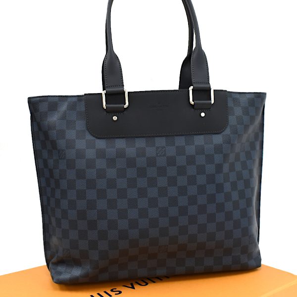 5000041884102272 1 Louis Vuitton Cabas Voyage Tote Bag Damier Cobalt Navy Blue Black