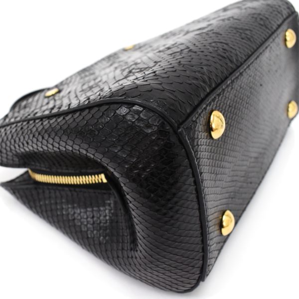 5000041884102310 5 Louis Vuitton Montaigne BB 2 Way Python Leather Noir Black