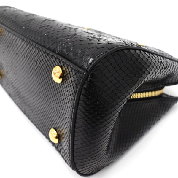 5000041884102310 6 Louis Vuitton Montaigne BB 2 Way Python Leather Noir Black