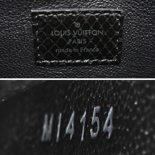 5000041884102310 9 Louis Vuitton Montaigne BB 2 Way Python Leather Noir Black