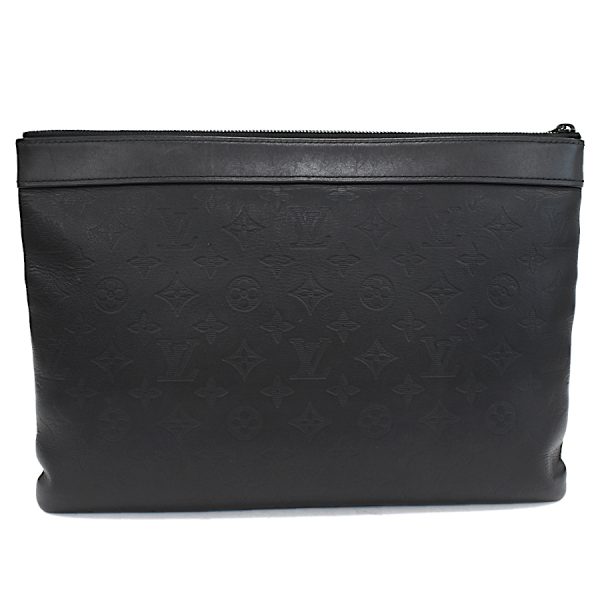 5000041884102356 3 Louis Vuitton Pochette Discovery Clutch Shadow Leather Noir Black