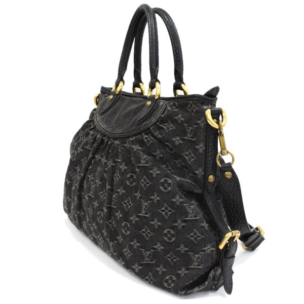 5000041884102357 2 Louis Vuitton Neo Cabby GM 2 Way Handbag Monogram Denim Noir Black