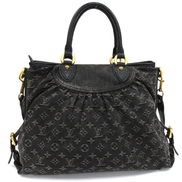 5000041884102357 3 Louis Vuitton Neo Cabby GM 2 Way Handbag Monogram Denim Noir Black