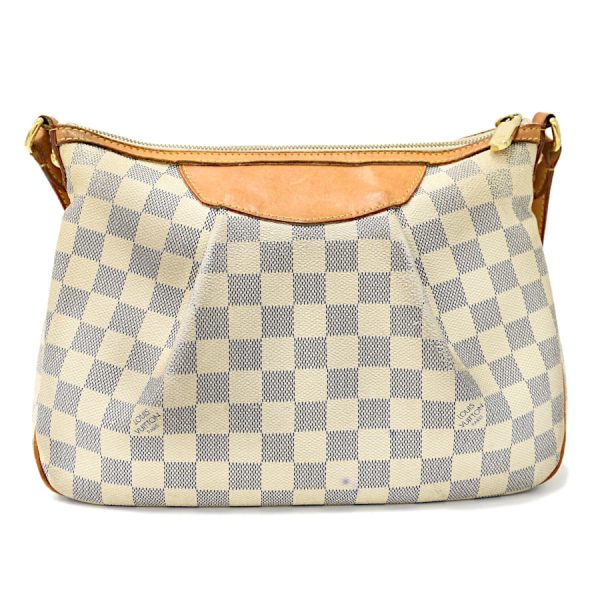 5000041884102360 3 Louis Vuitton Siracusa PM Shoulder Bag Damier Azur Ivory