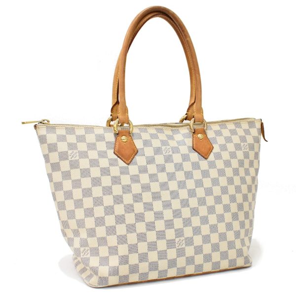 5000041884102377 1 Louis Vuitton Saleya MM Tote Bag Damier Azur Ivory