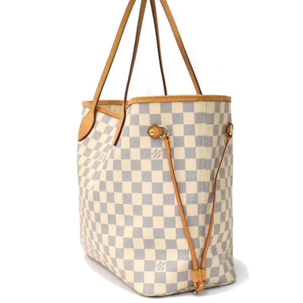 5000041884102400 2 Louis Vuitton Neverfull MM Tote Bag Damier Azur Ivory