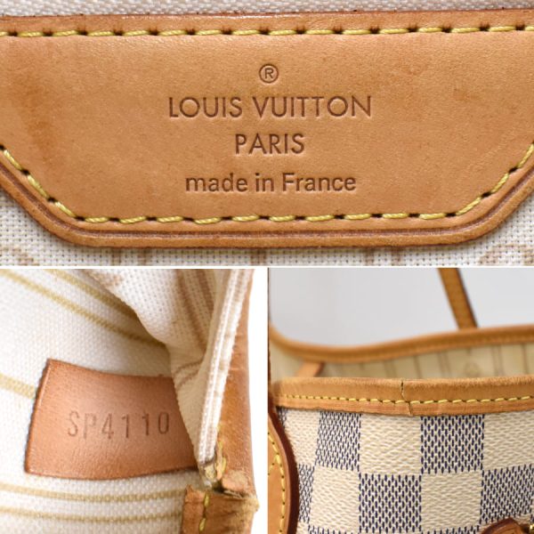 5000041884102400 9 Louis Vuitton Neverfull MM Tote Bag Damier Azur Ivory