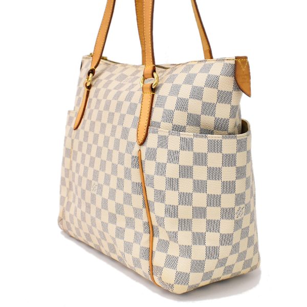 5000041884102415 2 Louis Vuitton Totally MM Shoulder Tote Bag Damier Azur Ivory