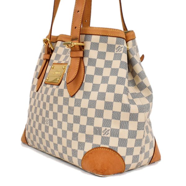 5000041884102441 2 Louis Vuitton Hampstead MM Shoulder Bag Damier Azur Ivory