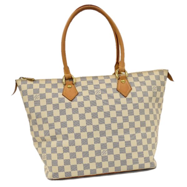 5000041884102467 1 Louis Vuitton Saleya MM Tote Bag Damier Azur Ivory