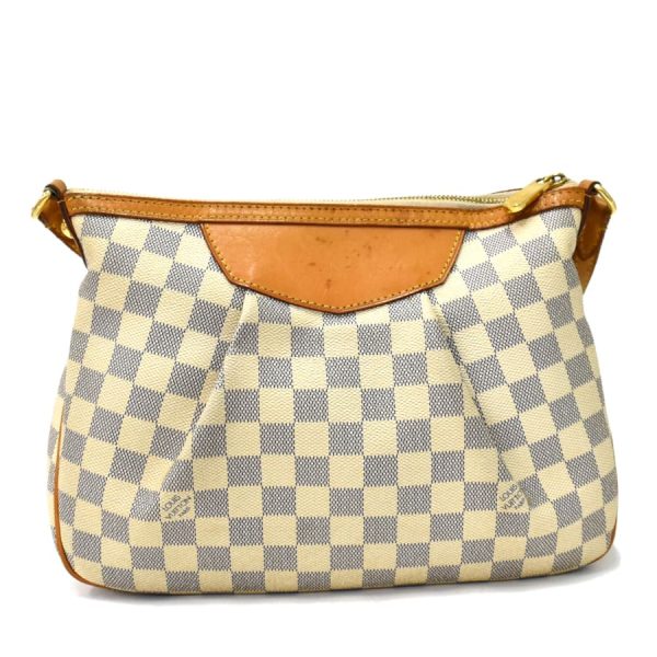 5000041884102481 3 Louis Vuitton Siracusa PM Shoulder Bag N41113 Damier Azur White