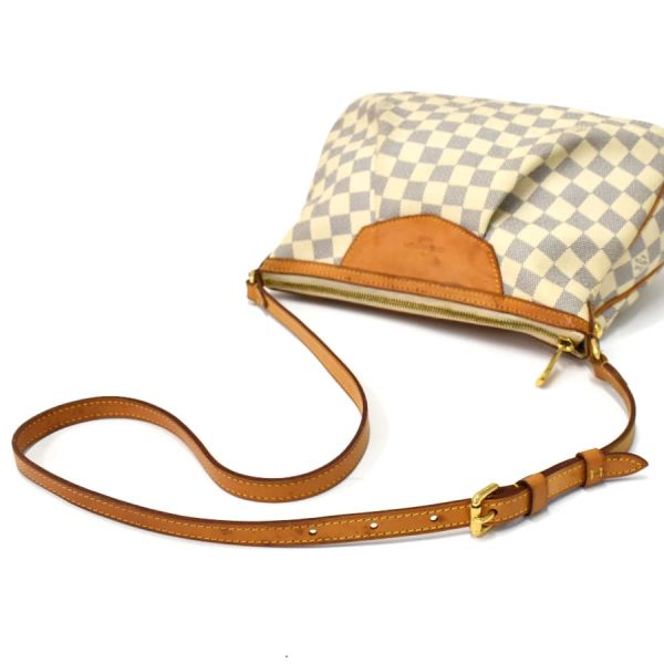 5000041884102481 7 Louis Vuitton Siracusa PM Shoulder Bag N41113 Damier Azur White