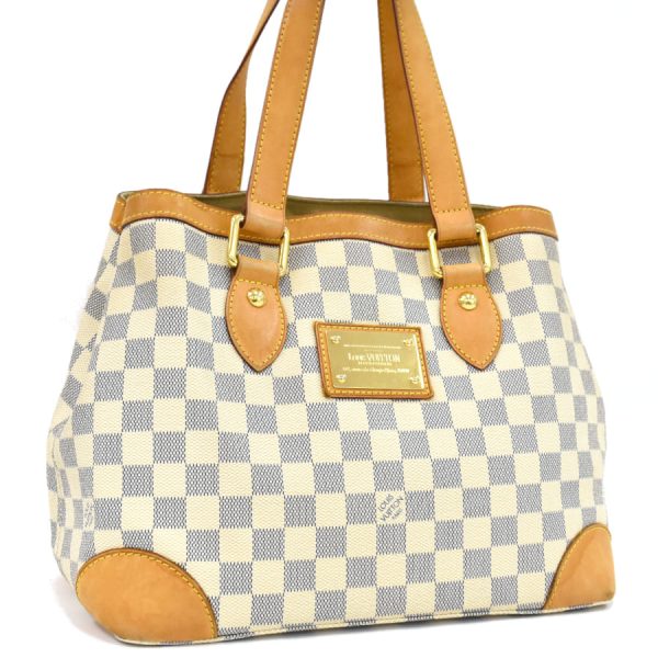 5000041884102500 1 Louis Vuitton Hampstead PM Tote Bag Damier Azur White