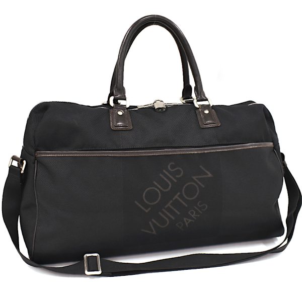 5000041884102521 1 Louis Vuitton Albatros Travel Boston Bag Damier Jean Noir Black