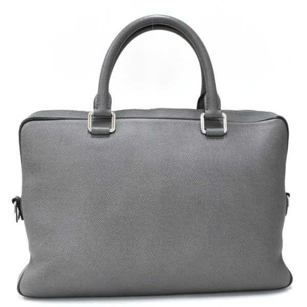 binary comment Louis Vuitton Porte Documents Business Briefcase Taiga Glacier Leather Gray