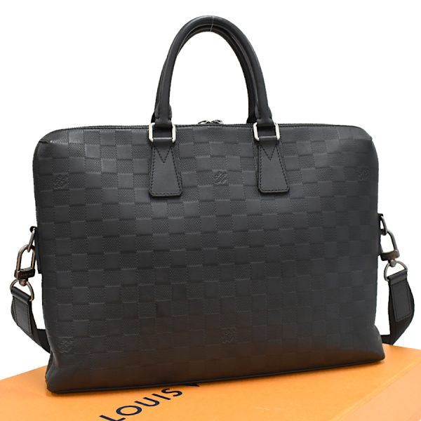 5000041884102536 1 Louis Vuitton PDJ Porte de Cumandeur Briefcase Bag Damier Black