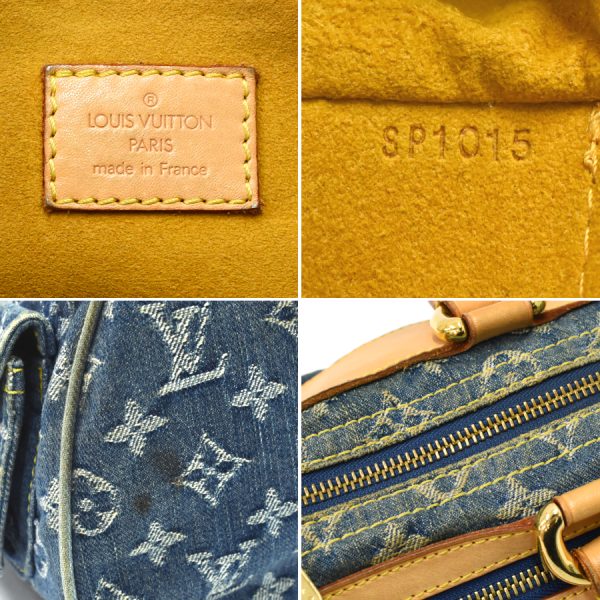 5000041884102549 9 Louis Vuitton Neo Speedy Handbag Monogram Denim Leather Blue