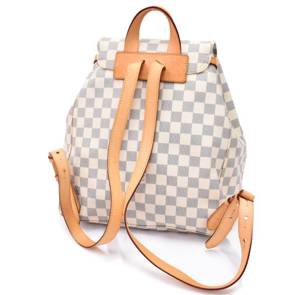 5000041884102557 4 Louis Vuitton Sperone Backpack Rucksack Damier Azur Off White