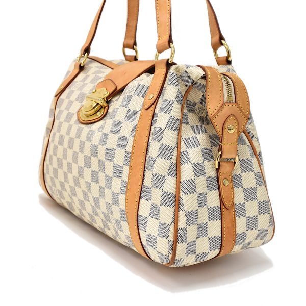 5000041884102559 2 Louis Vuitton Stresa PM Handbag Damier Azur Canvas Leather Ivory