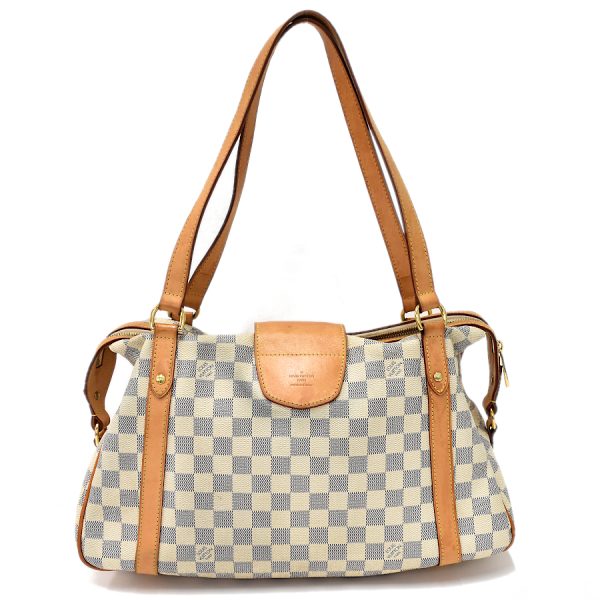 5000041884102559 3 Louis Vuitton Stresa PM Handbag Damier Azur Canvas Leather Ivory