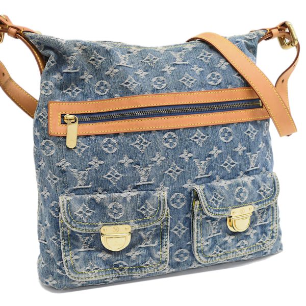 5000041884102584 1 Louis Vuitton Baggy GM Shoulder Bag Denim Canvas Blue