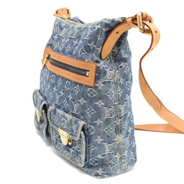 5000041884102584 2 Louis Vuitton Baggy GM Shoulder Bag Denim Canvas Blue