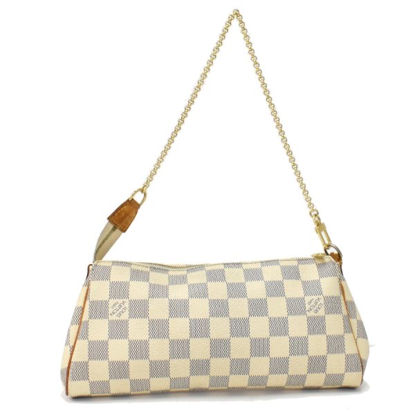 5000041884102613 3 LOUIS VUITTON Eva 2way chain bag shoulder N55214 Damier Azur White