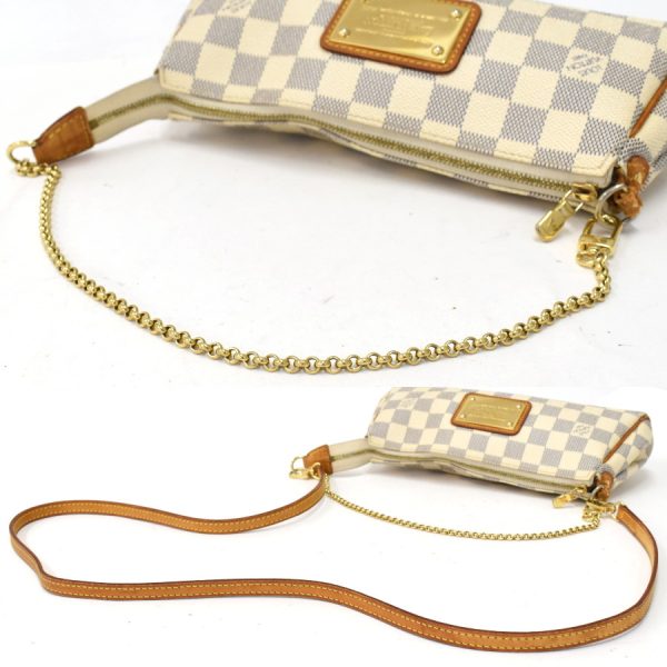 5000041884102613 7 LOUIS VUITTON Eva 2way chain bag shoulder N55214 Damier Azur White