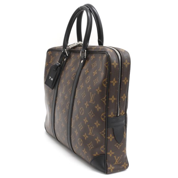 5000041884102624 2 Louis Vuitton Porte Document Voyage Monogram Macassar Brown