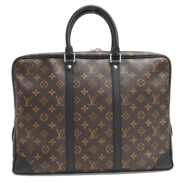 5000041884102624 3 Louis Vuitton Porte Document Voyage Monogram Macassar Brown