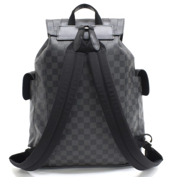 5000041884102634 3 Louis Vuitton Christopher MM Backpack Damier Graphite Black