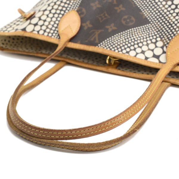 5000041884102653 6 Louis Vuitton Neverfull MM Bronze Wave Yayoi Kusama White