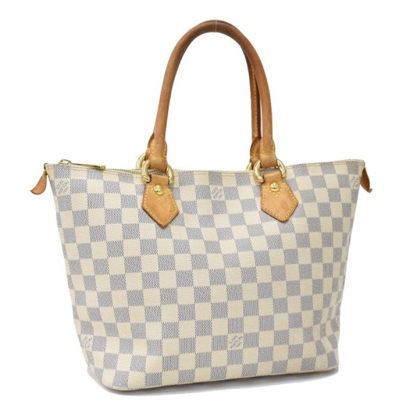 5000041884102654 1 Louis Vuitton Saleya PM Tote Bag Damier Azur White