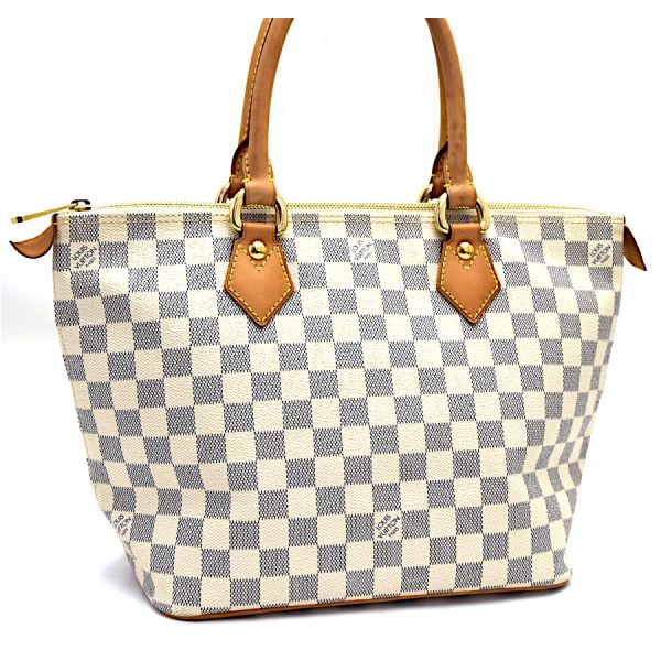 5000041889300177 1 Louis Vuitton Saleya PM Damier Azur N51186 White