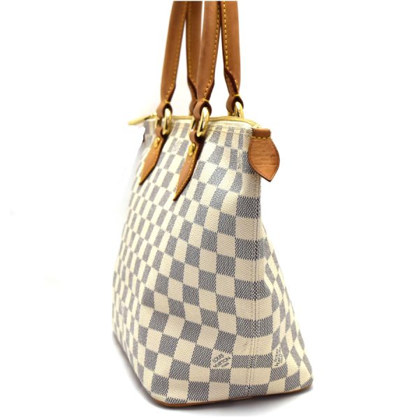 5000041889300177 2 Louis Vuitton Saleya PM Damier Azur N51186 White