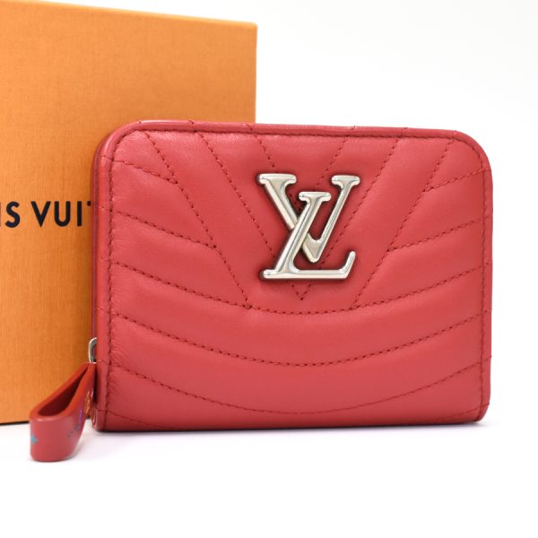 5000042884100385 1 Louis Vuitton New Wave Zipped Compact Wallet Red