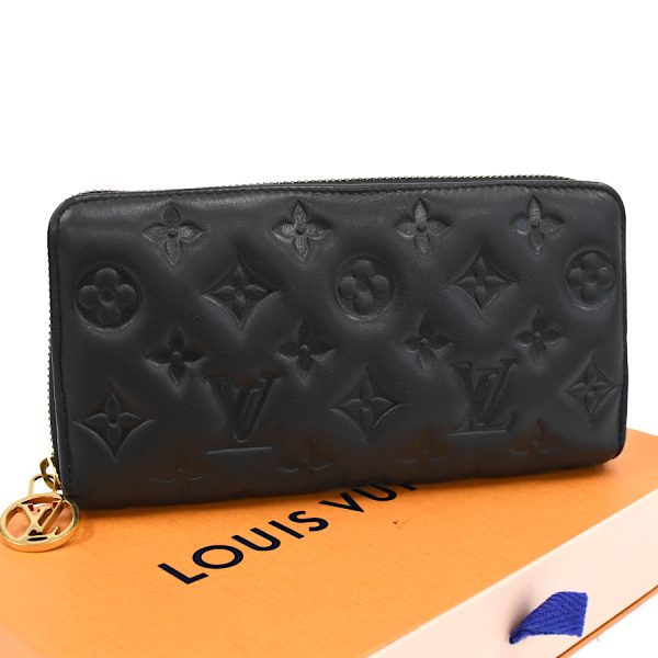 5000042884100416 1 Louis Vuitton Zippy Wallet Monogram Embossed Lamb Leather Noir Black