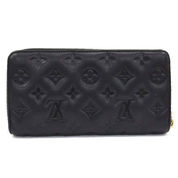 5000042884100416 3 Louis Vuitton Zippy Wallet Monogram Embossed Lamb Leather Noir Black