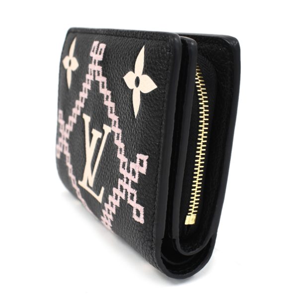 5000042884100418 2 Louis Vuitton Portefeuille Clea Wallet Empreinte Broderie Noir Black