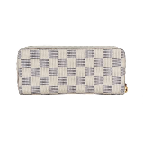 5000042884100429 3 Louis Vuitton Portefeuille Clémence Long Wallet Damier Azur Rose Ballerine