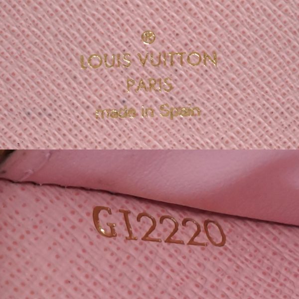 5000042884100429 8 Louis Vuitton Portefeuille Clémence Long Wallet Damier Azur Rose Ballerine